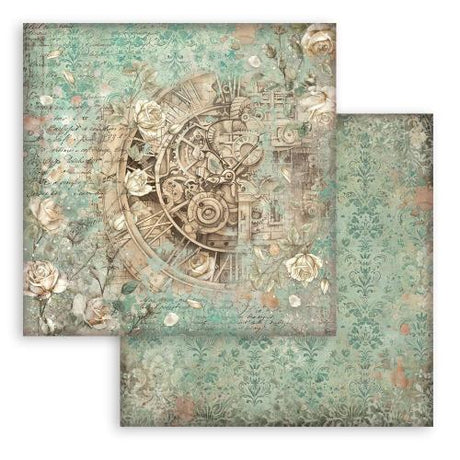 Stamperia Gardens of Time 8x8 Inch Paper Pack Maxi Background Selection by Antonis Tzanidakis (SBBS142)