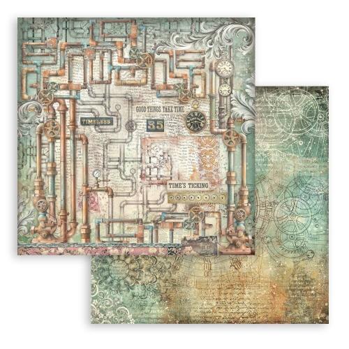 Stamperia Gardens of Time 8x8 Inch Paper Pack Maxi Background Selection by Antonis Tzanidakis (SBBS142)