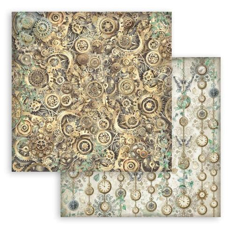 Stamperia Gardens of Time 8x8 Inch Paper Pack Maxi Background Selection by Antonis Tzanidakis (SBBS142)