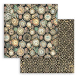 Stamperia Gardens of Time 8x8 Inch Paper Pack Maxi Background Selection by Antonis Tzanidakis (SBBS142)