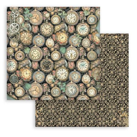 Stamperia Gardens of Time 8x8 Inch Paper Pack Maxi Background Selection by Antonis Tzanidakis (SBBS142)