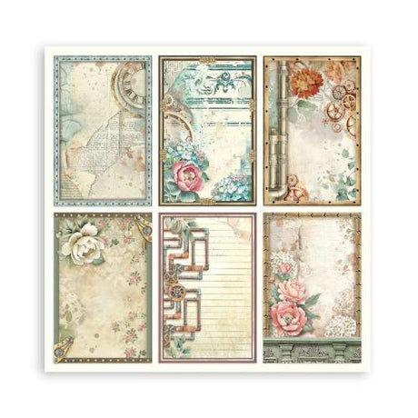 Stamperia Gardens of Time 8x8 Inch Paper Pack Maxi (Singel Face) by Antonis Tzanidakis (SBBSXB24)