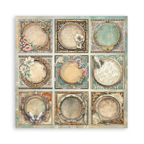 Stamperia Gardens of Time 8x8 Inch Paper Pack Maxi (Singel Face) by Antonis Tzanidakis (SBBSXB24)