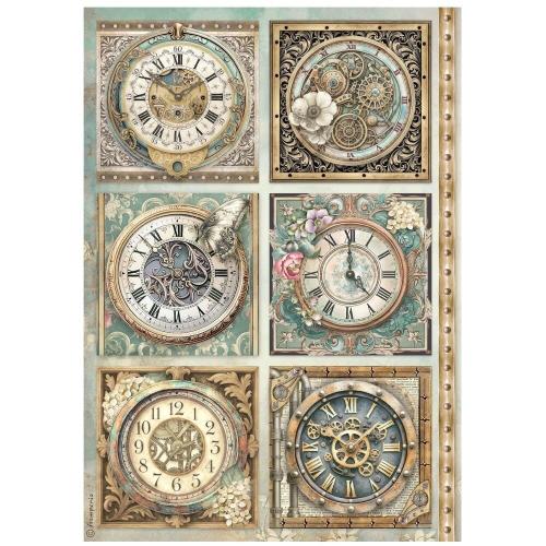 Stamperia Gardens of Time A4 Rice Paper Selection (6pcs) by Antonis Tzanidakis (DFSA4XTM)
