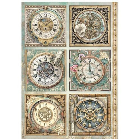 Stamperia Gardens of Time A4 Rice Paper Selection (6pcs) by Antonis Tzanidakis (DFSA4XTM)