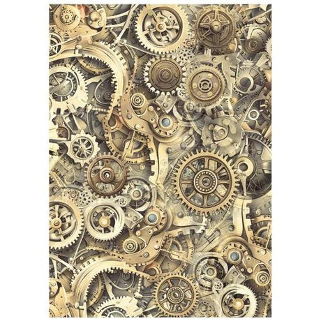 Stamperia Gardens of Time A6 Rice Paper Backgrounds Selection (8pcs) by Antonis Tzanidakis (DFSAK6053)
