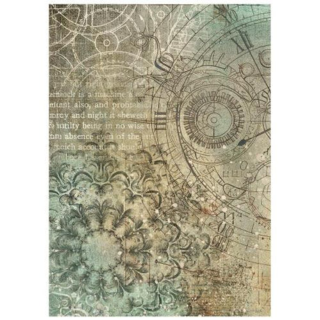 Stamperia Gardens of Time A6 Rice Paper Backgrounds Selection (8pcs) by Antonis Tzanidakis (DFSAK6053)