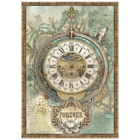 Stamperia Gardens of Time A6 Mini Rice Paper (8pcs) by Antonis Tzanidakis (DFSA6X05)
