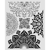 Stamperia Gardens of Time Thick Stencil 20x25cm Half Friezes by Antonis Tzanidakis (KSTD204)