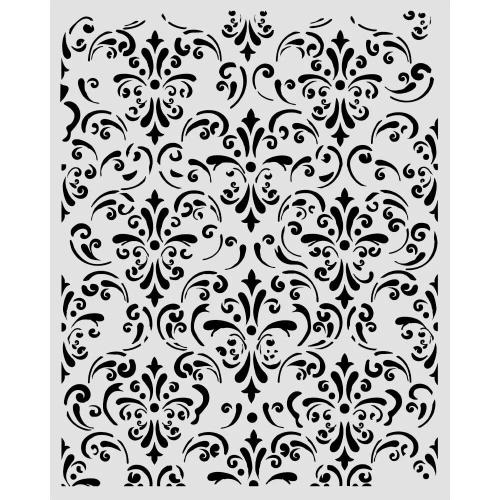 Stamperia Gardens of Time Thick Stencil 20x25cm Wallpaper by Antonis Tzanidakis (KSTD205)
