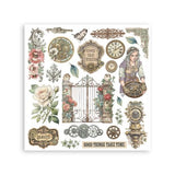 Stamperia Gardens of Time Rub-On 15,5x15,5cm Assortment (6pcs) by Antonis Tzanidakis (DFLRBX11)
