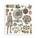 Stamperia Gardens of Time Rub-On 20,5x23cm Assortment (6pcs) by Antonis Tzanidakis (DFLRBXG04)