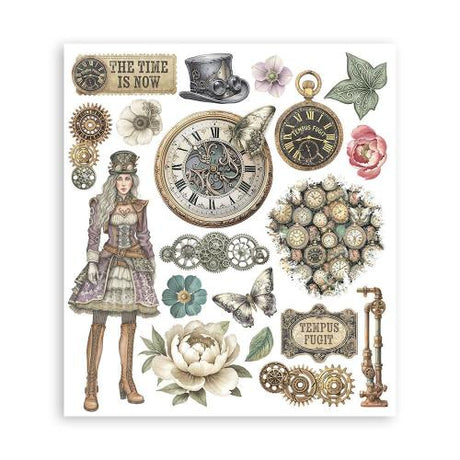 Stamperia Gardens of Time Rub-On 20,5x23cm Assortment (6pcs) by Antonis Tzanidakis (DFLRBXG04)
