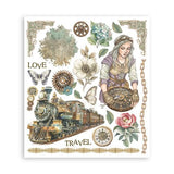 Stamperia Gardens of Time Rub-On 20,5x23cm Assortment (6pcs) by Antonis Tzanidakis (DFLRBXG04)