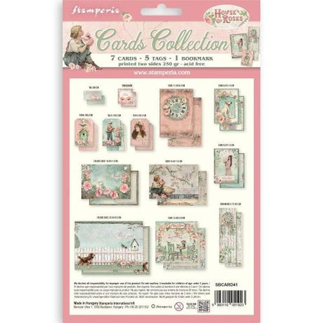 Stamperia House of Roses Cards Collection (SBCARD41)