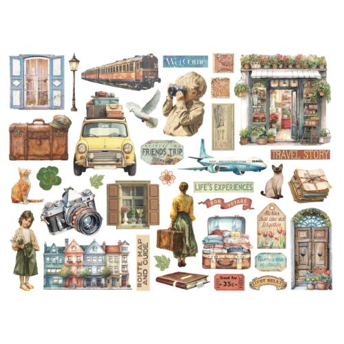 Stamperia Art of Travelling Die Cuts Assorted (37pcs) (DFLDC131)