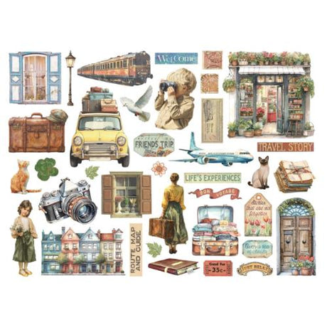 Stamperia Art of Travelling Die Cuts Assorted (37pcs) (DFLDC131)