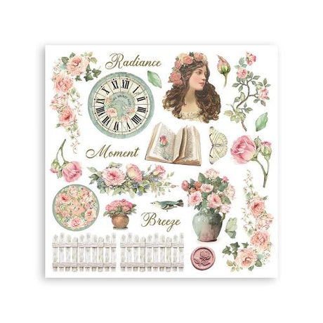 Stamperia House of Roses Rub-On 15,5x15,5cm Assortment (6pcs) (DFLRBX13)