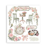 Stamperia House of Roses Rub-On 20,5x23cm Assortment (6pcs) (DFLRBXG06)