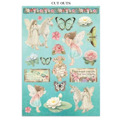 Stamperia Wonderland Junk Journal Stickers, Backgrounds, Cut-Outs (SBJK21)