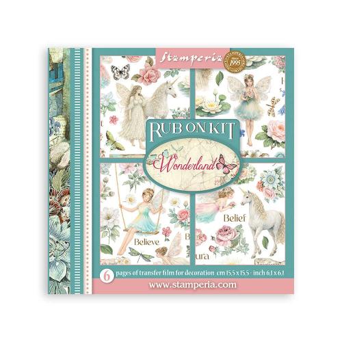 Stamperia Wonderland Rub-On 15,5x15,5cm Assortment (6pcs) (DFLRBX15)