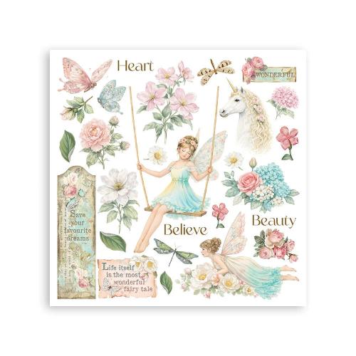 Stamperia Wonderland Rub-On 15,5x15,5cm Assortment (6pcs) (DFLRBX15)