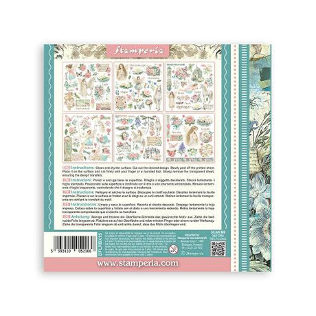Stamperia Wonderland Rub-On 15,5x15,5cm Assortment (6pcs) (DFLRBX15)