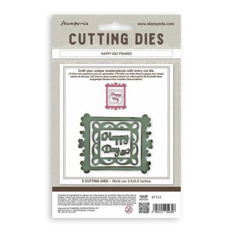 Stamperia All Around A6 Cutting Dies Happy Day Frames (SFT22)