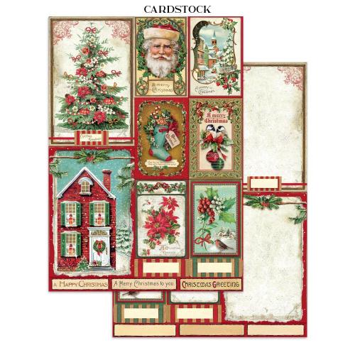 Stamperia Classic Christmas Junk Journal Stickers, Backgrounds, Cut-Outs (SBJK23)