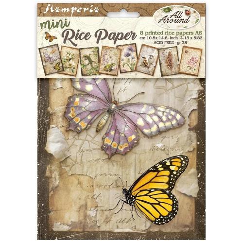 Stamperia All Around A6 Mini Rice Paper Selection (8pcs) (DFSA6X06)