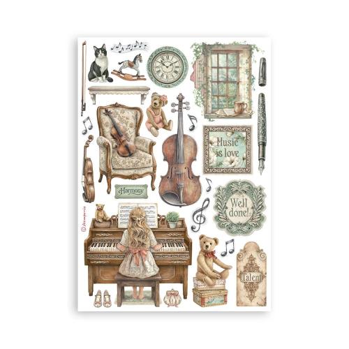 Stamperia Symphony A5 Washi Pad (8pcs) by Sara Alcobendas (SBW34)