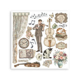 Stamperia Symphony Rub-On 15,5x15,5cm Assortment (6pcs) by Sara Alcobendas (DFLRBX16)