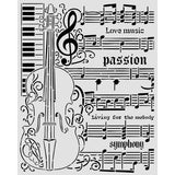 Stamperia Symphony Thick Stencils 20x25cm Violin by Sara Alcobendas (KSTD210)