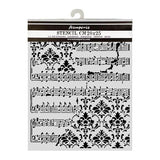 Stamperia Symphony Thick Stencils 20x25cm Ccore and Frize by Sara Alcobendas (KSTD211)