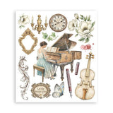 Stamperia Symphony Rub-On 20,5x23cm Assortment (6pcs) by Sara Alcobendas (DFLRBXG09)