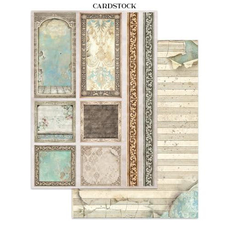 Stamperia Symphony Junk Journal Stickers, Backgrounds, Cut-Outs by Sara Alcobendas (SBJK24)