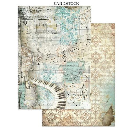 Stamperia Symphony Junk Journal Stickers, Backgrounds, Cut-Outs by Sara Alcobendas (SBJK24)