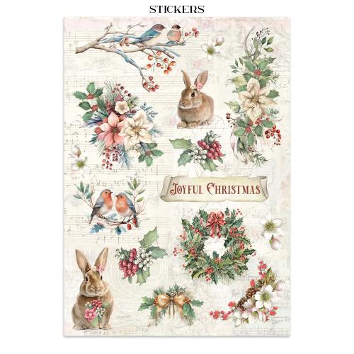 Stamperia Winter Magic Junk Journal Stickers, Backgrounds, Cut-Outs (SBJK25)