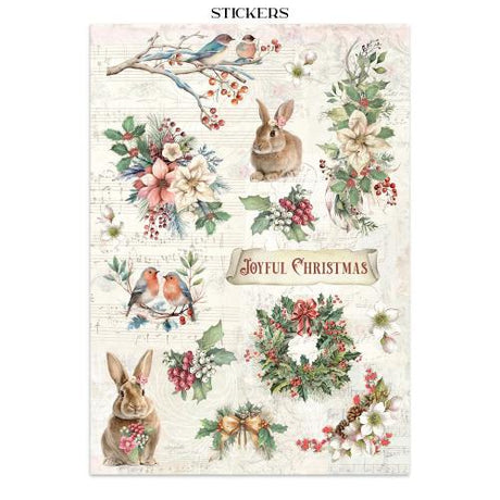 Stamperia Winter Magic Junk Journal Stickers, Backgrounds, Cut-Outs (SBJK25)