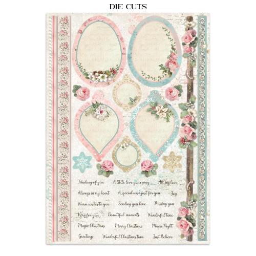 Stamperia Winter Magic Junk Journal Stickers, Backgrounds, Cut-Outs (SBJK25)