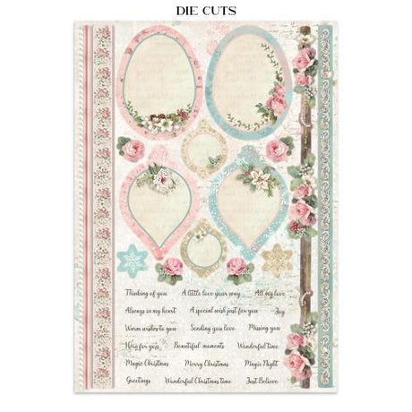 Stamperia Winter Magic Junk Journal Stickers, Backgrounds, Cut-Outs (SBJK25)