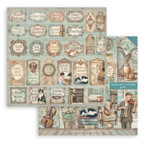 Stamperia Symphony 12x12 Inch Paper Pack by Sara Alcobendas (SBBL188) - Postage as per Actual