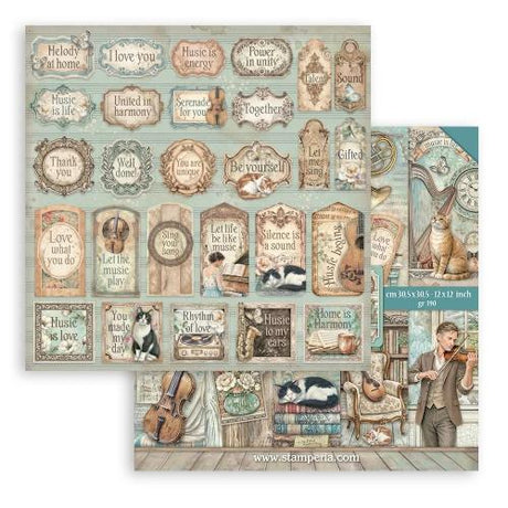 Stamperia Symphony 12x12 Inch Paper Pack by Sara Alcobendas (SBBL188) - Postage as per Actual