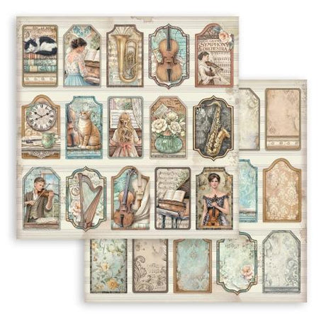 Stamperia Symphony 12x12 Inch Paper Pack by Sara Alcobendas (SBBL188) - Postage as per Actual