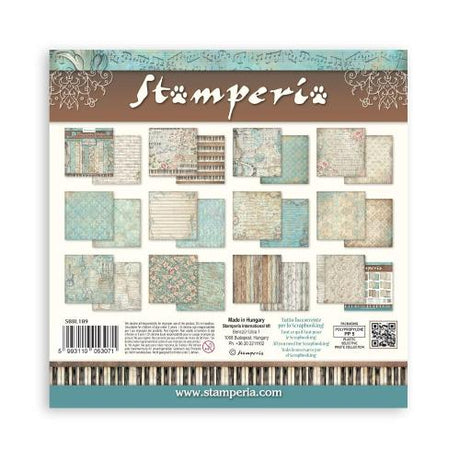 Stamperia Symphony 12x12 Inch Paper Pack Maxi Background Selection by Sara Alcobendas (SBBL189) - Postage as per Actual
