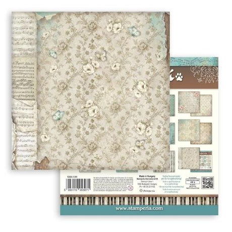 Stamperia Symphony 12x12 Inch Paper Pack Maxi Background Selection by Sara Alcobendas (SBBL189) - Postage as per Actual