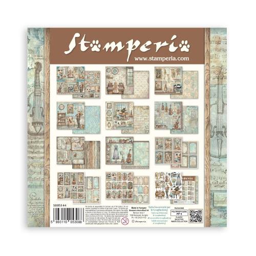 Stamperia Symphony 8x8 Inch Paper Pack by Sara Alcobendas (SBBS144)