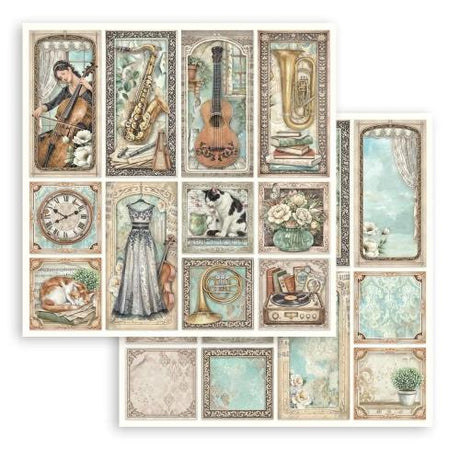 Stamperia Symphony 8x8 Inch Paper Pack by Sara Alcobendas (SBBS144)