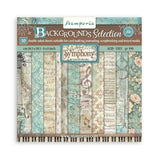 Stamperia Symphony 8x8 Inch Paper Pack Maxi Background Selection by Sara Alcobendas (SBBS145)