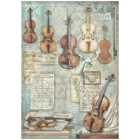 Stamperia Symphony A4 Rice Paper Selection (6pcs) by Sara Alcobendas (DFSA4XSP)